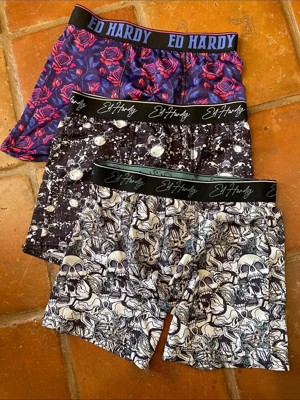 Ed Hardy performance boxer briefs | Set of 3 | Size Small